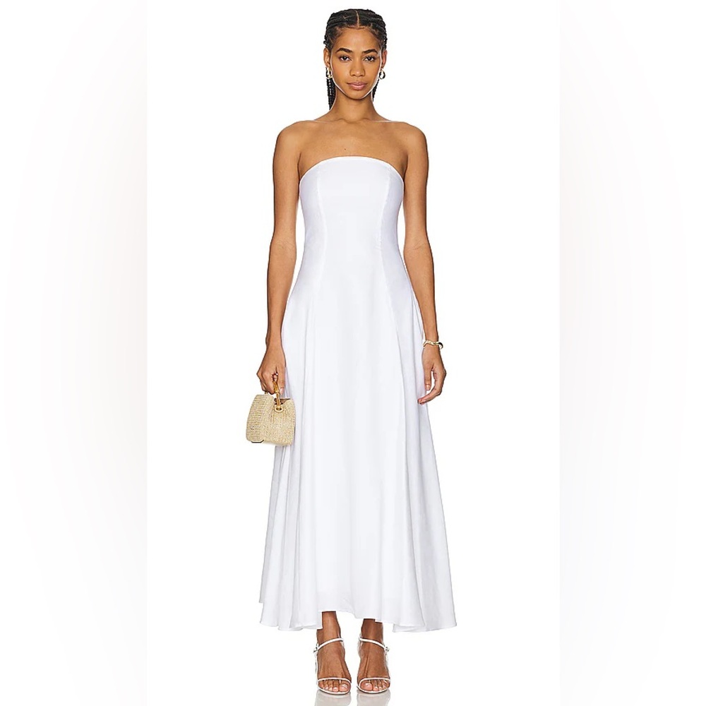Favorite Daughter The Favorite Linen Dress Strapless A Line